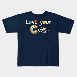 Love your curls - Beige Kids T-Shirt